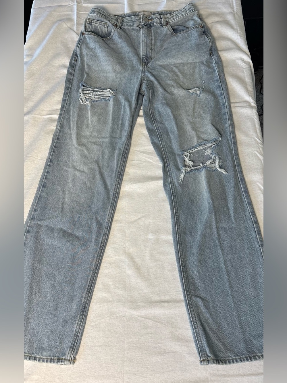 PacSun Light Blue Distressed Slim Straight Jeans